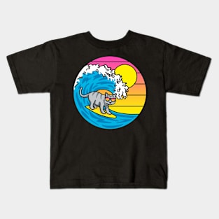 The Purrfect Wave Kids T-Shirt